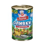 Оливки с анчоусом 280гр ЗНАТОК