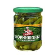 Огурцы корнишоны ст/б 350гр маринованные 3-6см ЗНАТОК 1/12шт