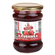 Клубника протертая с сахаром ст/б 280гр ЗНАТОК 1/12шт