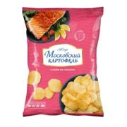 Чипсы картофельные 120гр со вкусом стейка из ЛОСОСЯ МОСКОВСКИЙ ХРУСТ 1/16 арт. 2602 000