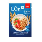 Каша Овсяно-льняная момент «Клубника и папайя ТМ Lon» 30гр  1/20шт арт.2700 287 Мирфудс